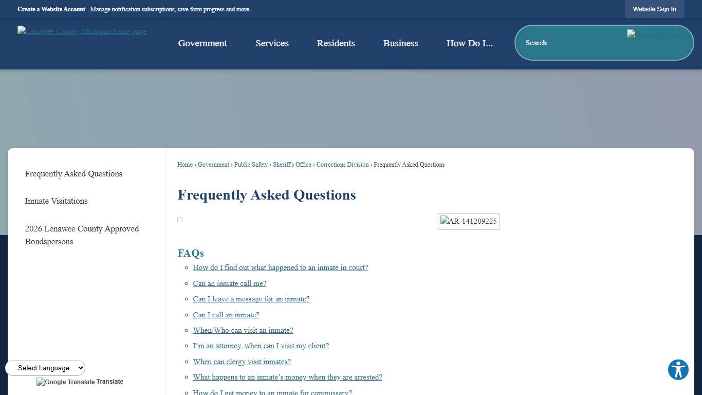 Frequently Asked Questions | Lenawee County, MI